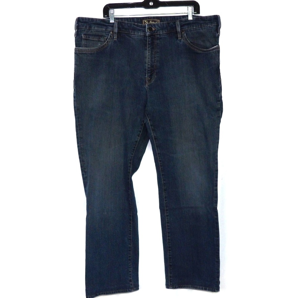 34 Heritage Stretch Medium Wash Straight Leg Denim Jeans Men's 42 X 32